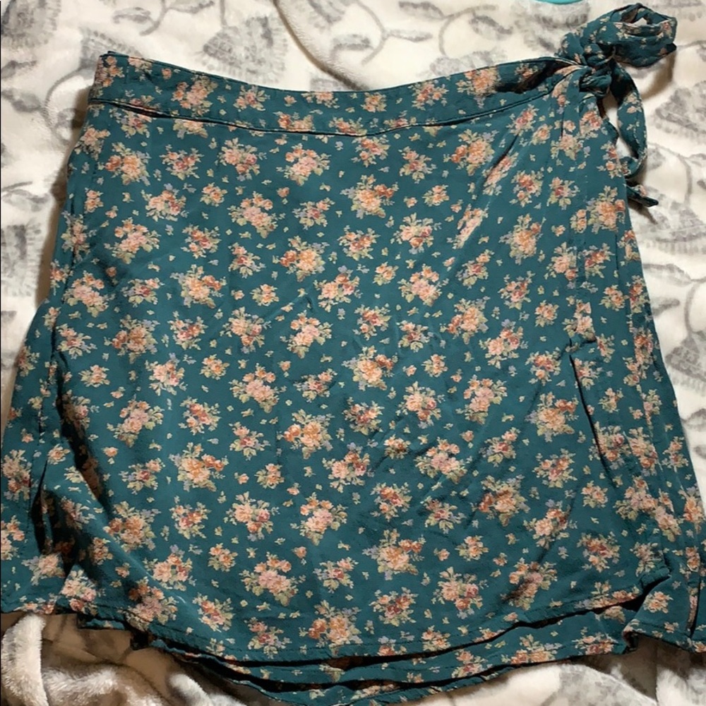 Green Skirt w/ Flowers